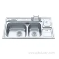 Multi-function Pressed Two Bowl Kitchen Sink